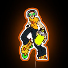 Load image into Gallery viewer, Jet Set Radio Beat RGB neon sign orange