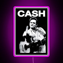 Load image into Gallery viewer, Johnny Middle Finger RGB neon sign  pink