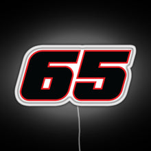 Load image into Gallery viewer, Jonathan Rea Race Number 65 RGB neon sign white