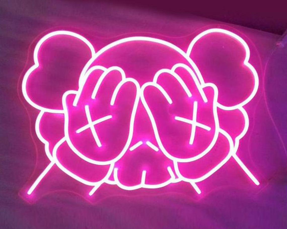 🛒 Kaws neon sign made with LED - Fan art