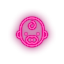 Load image into Gallery viewer, pink kid infant pacifier baby child children family led neon factory