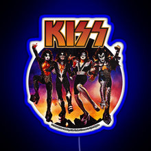 Load image into Gallery viewer, KISS Vintage Design RGB neon sign blue