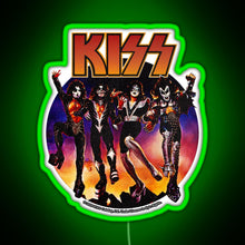 Load image into Gallery viewer, KISS Vintage Design RGB neon sign green
