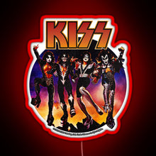 Load image into Gallery viewer, KISS Vintage Design RGB neon sign red