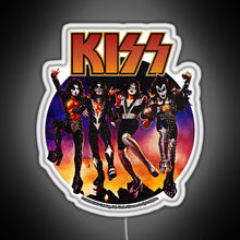 Load image into Gallery viewer, KISS Vintage Design RGB neon sign white