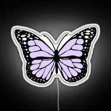 Load image into Gallery viewer, lavender butterfly RGB neon sign white