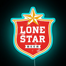 Load image into Gallery viewer, Lone Star RGB neon sign lightblue