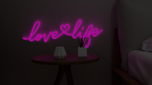 Load image into Gallery viewer, Love life neon sign