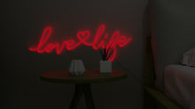 Load image into Gallery viewer, Love life neon sign