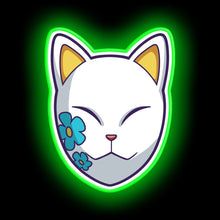 Load image into Gallery viewer, Kitsune neon Mask Demon Slayer