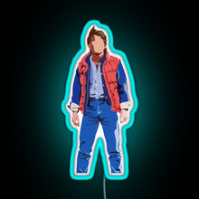 Load image into Gallery viewer, Marty Mcfly RGB neon sign lightblue