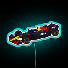 Load image into Gallery viewer, Max Verstappen 1 RedBull Formula One Race Car RGB neon sign lightblue