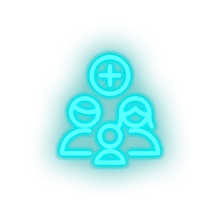 Load image into Gallery viewer, ice_blue member pregnant parents family adopt parent birth add new baby kid person children child human pregnancy led neon factory