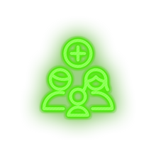 Load image into Gallery viewer, green member pregnant parents family adopt parent birth add new baby kid person children child human pregnancy led neon factory