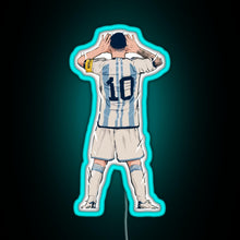 Load image into Gallery viewer, Messi vs Netherlands World Cup Qatar 2022 RGB neon sign lightblue