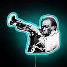 Load image into Gallery viewer, miles davis RGB neon sign lightblue