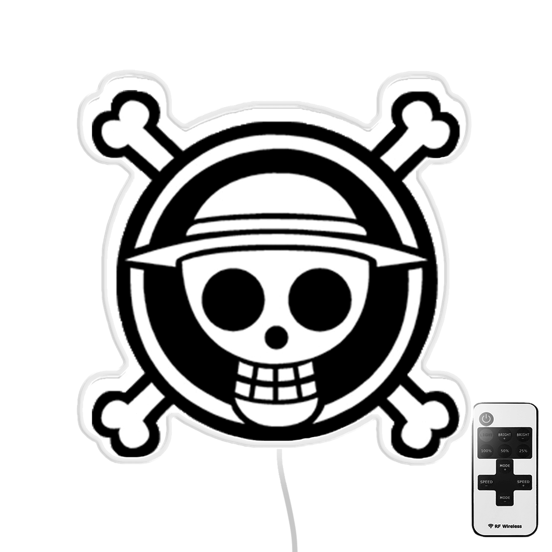 One Piece Straw Hat Pirates Flag Led Wall Decoration 