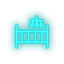 Load image into Gallery viewer, ice_blue mobile crib family children cot care child kid baby led neon factory