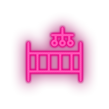 Load image into Gallery viewer, pink mobile crib family children cot care child kid baby led neon factory