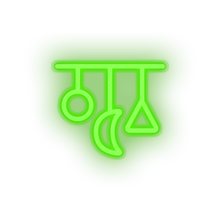 Load image into Gallery viewer, green mobile family children cot care child kid baby led neon factory
