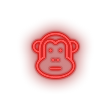 Load image into Gallery viewer, red monkey led animal ape cartoon fauna herbivore monkey zoo neon factory