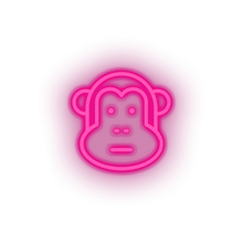 Load image into Gallery viewer, pink monkey led animal ape cartoon fauna herbivore monkey zoo neon factory