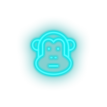 Load image into Gallery viewer, ice_blue monkey led animal ape cartoon fauna herbivore monkey zoo neon factory