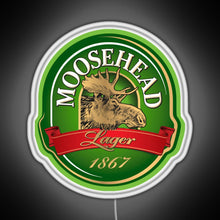 Load image into Gallery viewer, Moosehead Beer American pale ale RGB neon sign white