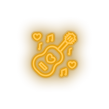 Load image into Gallery viewer, warm_white music led guitar love music note relationship romance valentine day neon factory