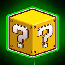 Load image into Gallery viewer, Mystery Block RGB neon sign green