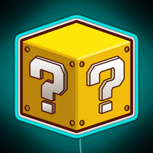 Load image into Gallery viewer, Mystery Block RGB neon sign lightblue