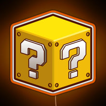 Load image into Gallery viewer, Mystery Block RGB neon sign orange