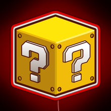 Load image into Gallery viewer, Mystery Block RGB neon sign red