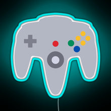 Load image into Gallery viewer, N64 controller RGB neon sign lightblue