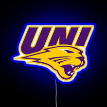 Load image into Gallery viewer, Northern Iowa Panthers RGB neon sign blue