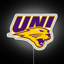 Load image into Gallery viewer, Northern Iowa Panthers RGB neon sign white