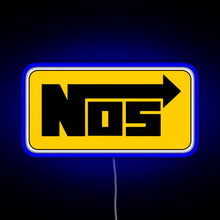 Load image into Gallery viewer, NOS Cool Helmet stickers RGB neon sign blue