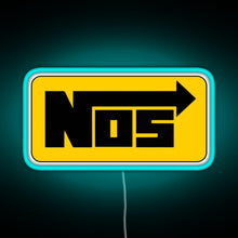 Load image into Gallery viewer, NOS Cool Helmet stickers RGB neon sign lightblue