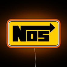 Load image into Gallery viewer, NOS Cool Helmet stickers RGB neon sign orange