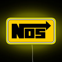 Load image into Gallery viewer, NOS Cool Helmet stickers RGB neon sign yellow