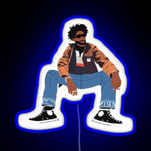 Load image into Gallery viewer, nuwo logo RGB neon sign blue