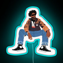 Load image into Gallery viewer, nuwo logo RGB neon sign lightblue