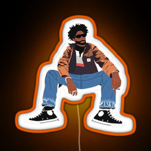 Load image into Gallery viewer, nuwo logo RGB neon sign orange