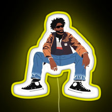 Load image into Gallery viewer, nuwo logo RGB neon sign yellow