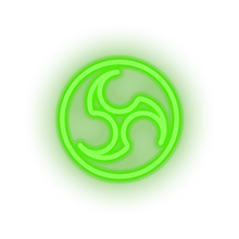 Load image into Gallery viewer, green obs video game logo led neon factory
