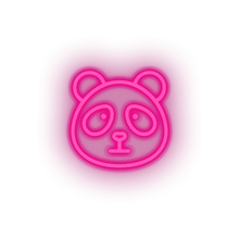 Load image into Gallery viewer, panda Animal bear cartoon fauna herbivore panda zoo Neon led factory