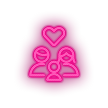 Load image into Gallery viewer, pink parent family person human children heart parents child kid baby led neon factory