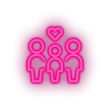 Load image into Gallery viewer, pink parent family person human children heart parents child kid baby love led neon factory