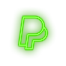 Load image into Gallery viewer, green paypal social network brand logo led neon factory