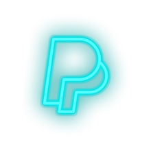 Load image into Gallery viewer, ice_blue paypal social network brand logo led neon factory